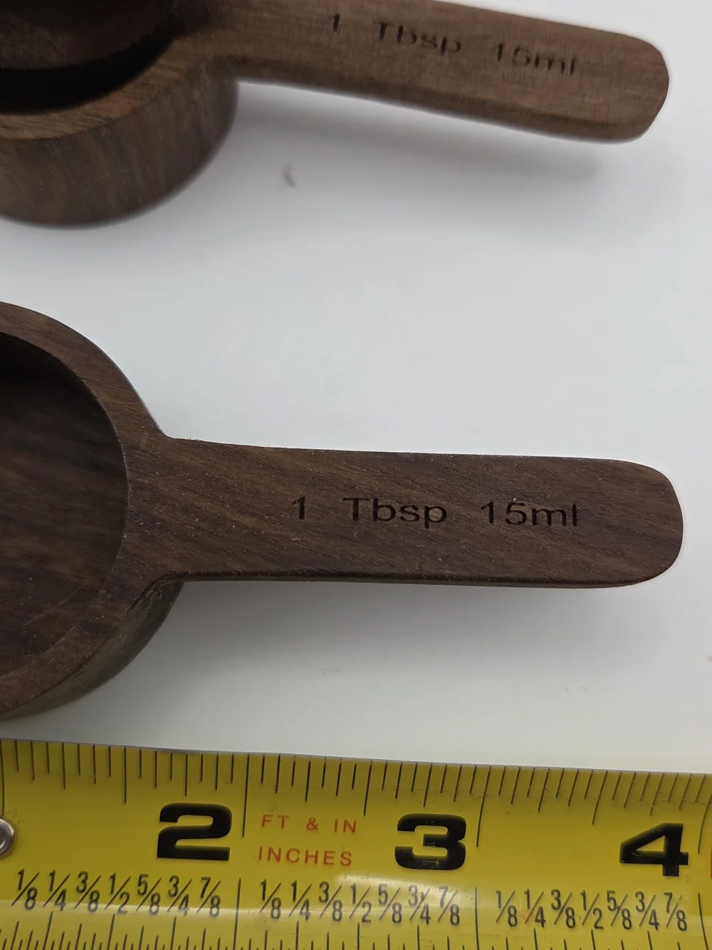 4 Pcs Coffee Wooden Scoop for Canisters Jars 15ml 1 Tablespoon Small Coffee